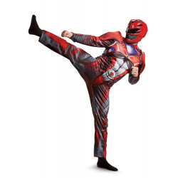 Fantasia Power Rangers Vermelha Filme Adulto Luxo