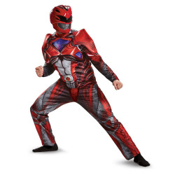 Fantasia Power Rangers Vermelha Filme Adulto Luxo