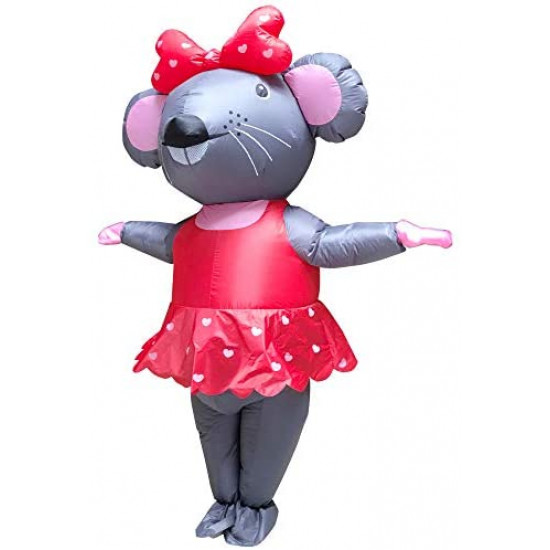 Fantasia Ratinha de Páscoa Inflável Adulto Fantasia Ratinha de Páscoa Inflável Adulto