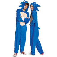Fantasia Sonic the Hedgehog Luxo Macacão Clássico Adulto