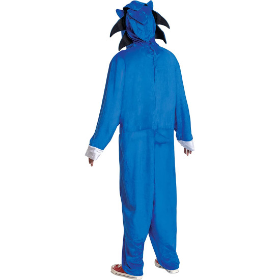 Fantasia Sonic the Hedgehog Luxo Macacão Clássico Adulto Fantasia Sonic the Hedgehog Luxo Macacão Clássico Adulto