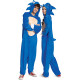 Fantasia Sonic the Hedgehog Luxo Macacão Clássico Adulto Fantasia Sonic the Hedgehog Luxo Macacão Clássico Adulto