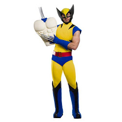 Fantasia Wolverine X Men Adulto com Músculo Premium