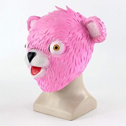 Máscara Fortnite Urso Rosa Adulto Clássica Máscara Fortnite Urso Rosa Adulto Clássica