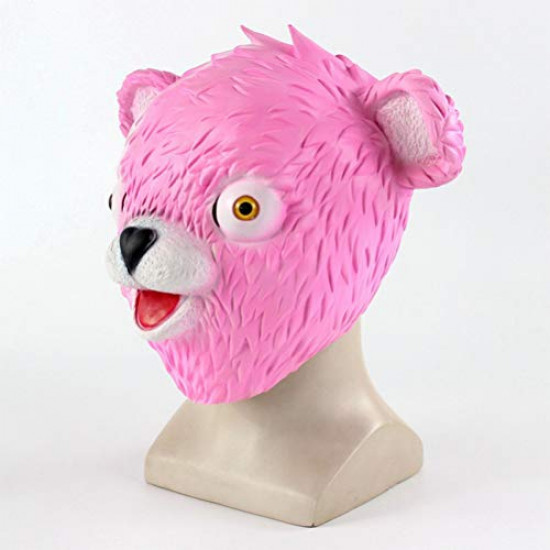 Máscara Fortnite Urso Rosa Adulto Clássica
