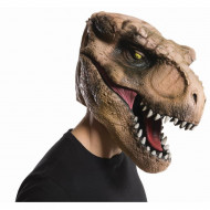Máscara Jurassic Park O Mundo dos Dinossauros T Rex Adulto Luxo