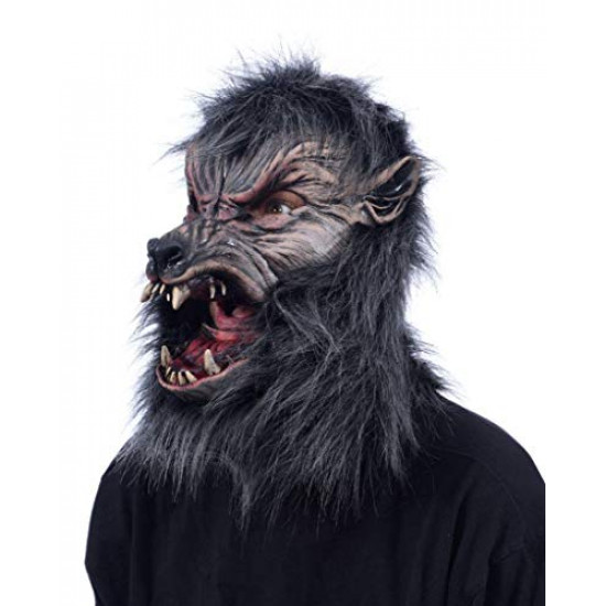 Máscara Lobo Lobisomem Adulto Luxo Preta Máscara Lobo Lobisomem Adulto Luxo Preta