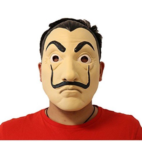 Máscara Salvador Dalí La Casa De Papel Látex Máscara Salvador Dalí La Casa De Papel Látex