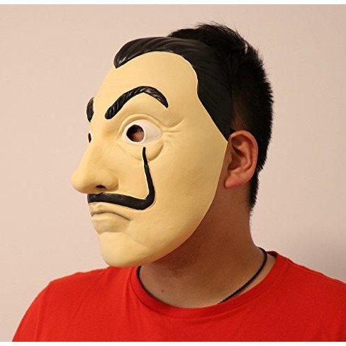 Máscara Salvador Dalí La Casa De Papel Látex Máscara Salvador Dalí La Casa De Papel Látex