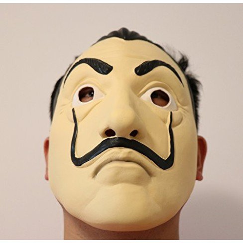 Máscara Salvador Dalí La Casa De Papel Látex Máscara Salvador Dalí La Casa De Papel Látex