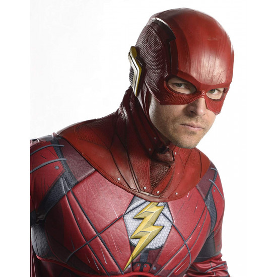 Máscara The Flash Cosplay Luxo Vermelho Luxo