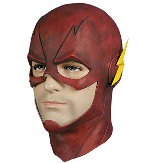 Máscara The Flash Luxo Vermelho Cosplay
