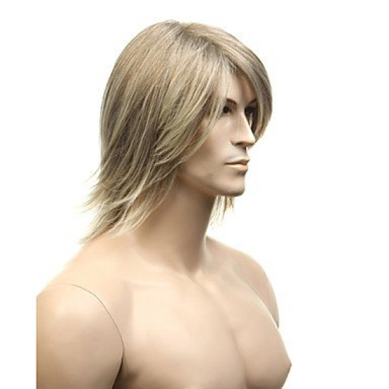 Peruca Adulto Masculina com Fibra Sintética Natural