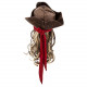 Peruca Jack Sparrow Pirate Chapéu e peruca Luxo Infantil Peruca Jack Sparrow Pirate Chapéu e peruca Luxo Infantil