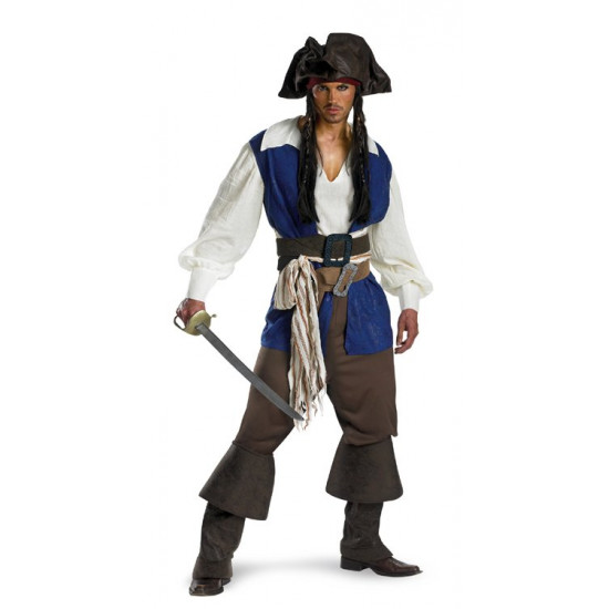 Piratas do Caribe Fantasia Adulto Capitão Jack Sparrow