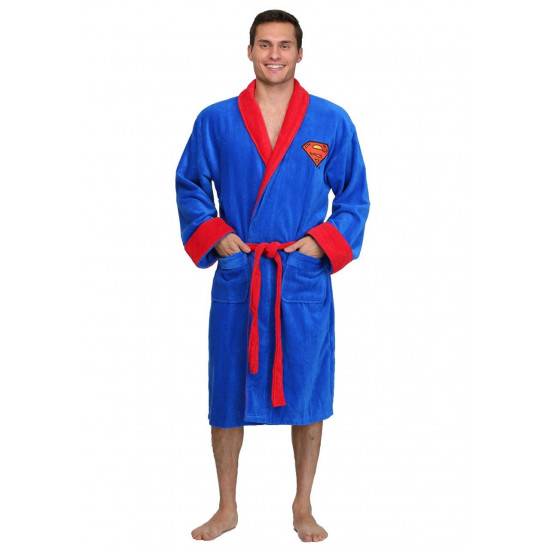 Roupão do Super Homem Adulto Luxo