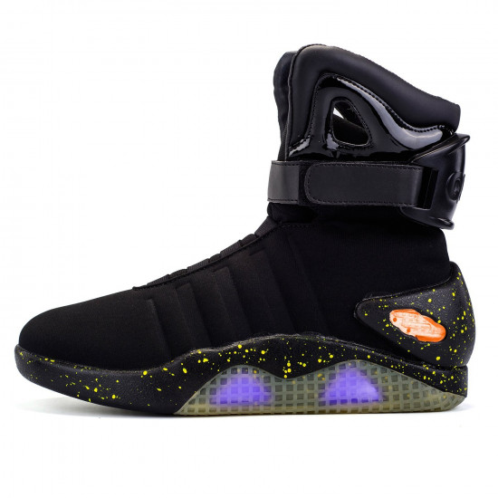 Tênis de Volta para o Futuro Marty Mcfly com Luz Preto Tênis de Volta para o Futuro Marty Mcfly com Luz Preto