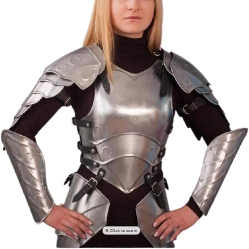 Fantasia Adulto Cavaleiro Armadura Prata Luxo Feminino Fantasia Adulto Cavaleiro Armadura Prata Luxo Feminino