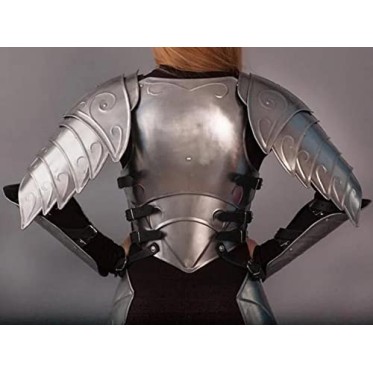 Fantasia Adulto Cavaleiro Armadura Prata Luxo Feminino Fantasia Adulto Cavaleiro Armadura Prata Luxo Feminino