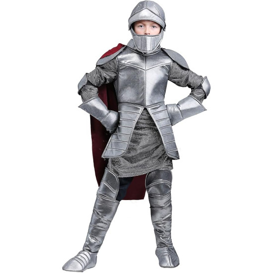 Fantasia Cavaleiro Guerreiro Real Medieval Infantil Luxo