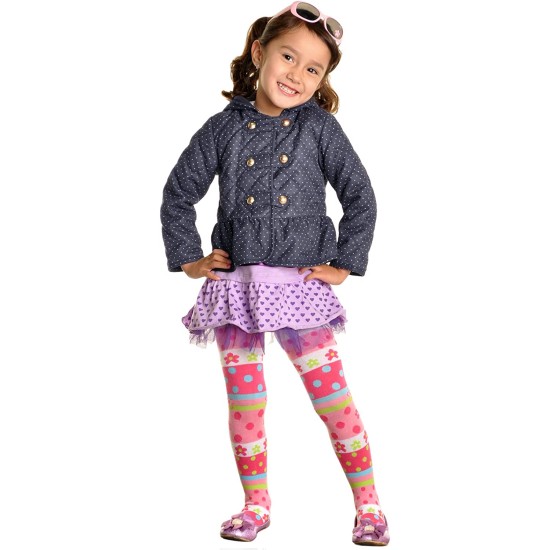 Meia Calça Infantil Colorida (6 unidades)