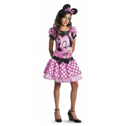 Fantasia Adolescente Minnie Mouse Vestido Rosa