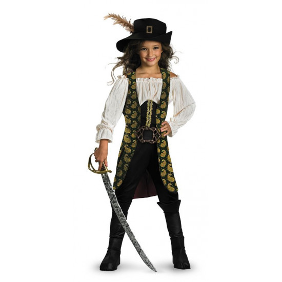 Fantasia Angelica Piratas do Caribe Infantil Luxo