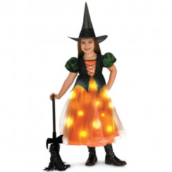 Fantasia Bruxa Bruxinha Cintilante com Luzes