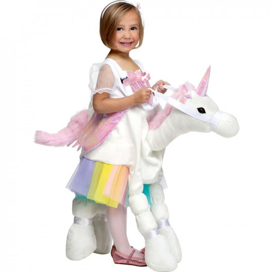 Fantasia de Montar Unicórnio Arco Iris Infantil Fantasia de Montar Unicórnio Arco Iris Infantil