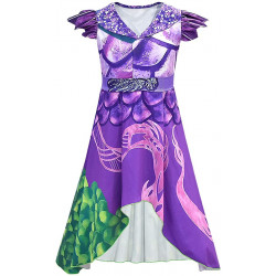 Fantasia Descendentes 3 Disney Mal Dragão Infantil Vestido