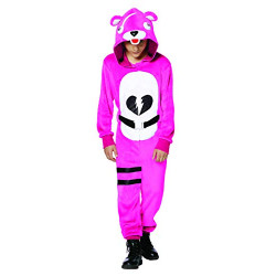 Fantasia Fortnite Urso Rosa Infantil Luxo