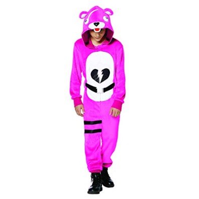 Fantasia Fortnite Urso Rosa Infantil Luxo Fantasia Fortnite Urso Rosa Infantil Luxo