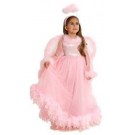 Fantasia Infantil Anjo Rosa Luxo