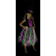 Fantasia Infantil Bruxa Arco-Iris Com Luzes Fantasia Infantil Bruxa Arco-Iris Com Luzes