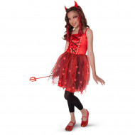 Fantasia Infantil Diabinha Capetinha Iluminada com Luzes
