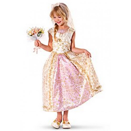 Fantasia Infantil Disney Enrolados Rapunzel de Noiva