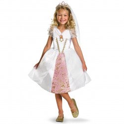 Fantasia Infantil Rapunzel Enrolados Vestido de Casamento