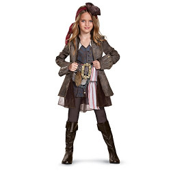 Fantasia Jack Sparrow Piratas do Caribe Elite Infantil Meninas POTC5