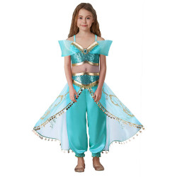 Fantasia Jasmine Luxo Infantil Clássica Luxo