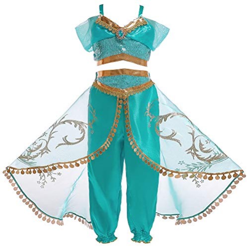 Fantasia Jasmine Luxo Infantil Clássica Luxo Fantasia Jasmine Luxo Infantil Clássica Luxo