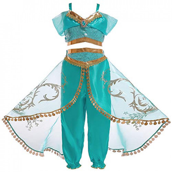 Fantasia Jasmine Luxo Infantil Clássica Luxo Fantasia Jasmine Luxo Infantil Clássica Luxo
