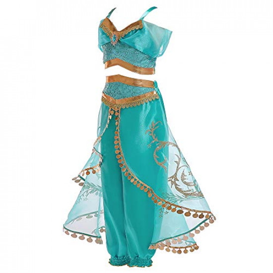 Fantasia Jasmine Luxo Infantil Clássica Luxo Fantasia Jasmine Luxo Infantil Clássica Luxo
