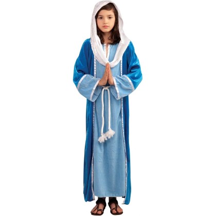 Fantasia Maria mãe de Jesus Luxo Infantil