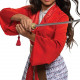 Fantasia Mulan Brilhante Clássica Infantil Luxo Fantasia Mulan Brilhante Clássica Infantil Luxo