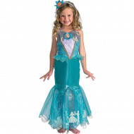 Fantasia Pequena Sereia Ariel Infantil Luxo