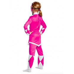 Fantasia Power Rangers Rosa Infantil Luxo