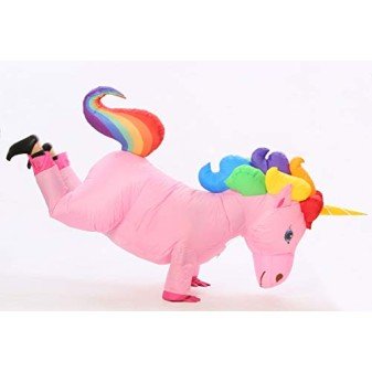Fantasia Unicórnio Inflável Arco Iris Infantil Fantasia Unicórnio Inflável Arco Iris Infantil