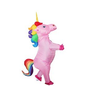 Fantasia Unicórnio Inflável Arco Iris Infantil Fantasia Unicórnio Inflável Arco Iris Infantil
