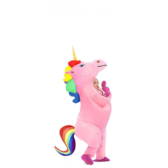 Fantasia Unicórnio Inflável Arco Iris Infantil