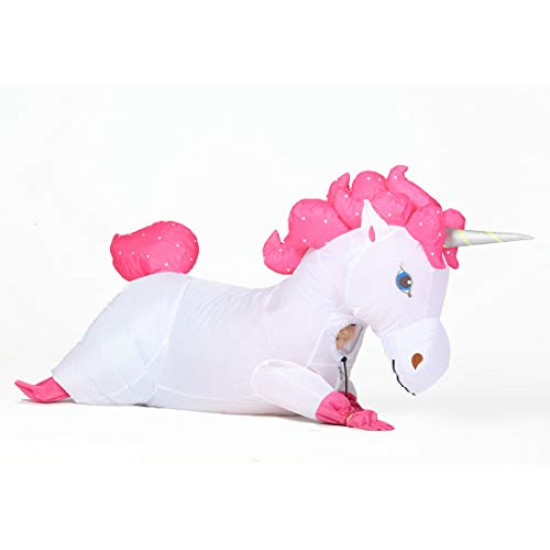Fantasia Unicórnio Inflável Branco Infantil